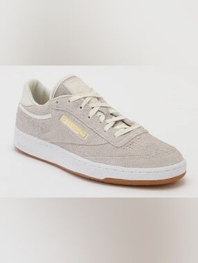Barneys New York Cream Suede Low-Top Sneakers